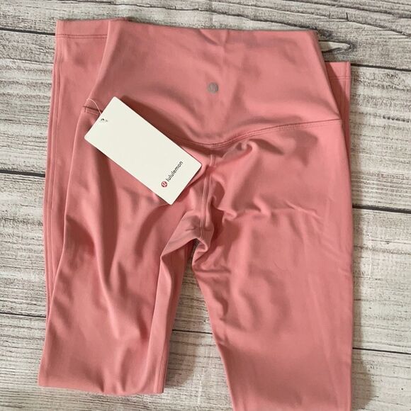 NWT lululemon Align Leggings 25” PANT PINK PUFF PINK SIZE 4 HIGH RISE PERFECT - Picture 9 of 11